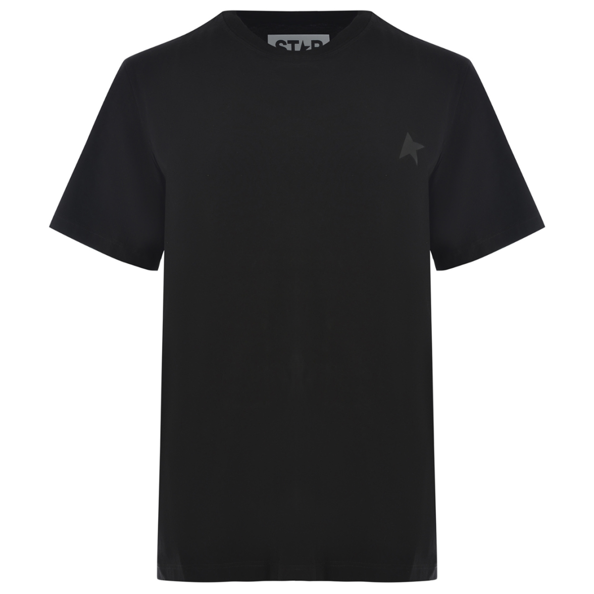 Black Star Print Cotton T-Shirt