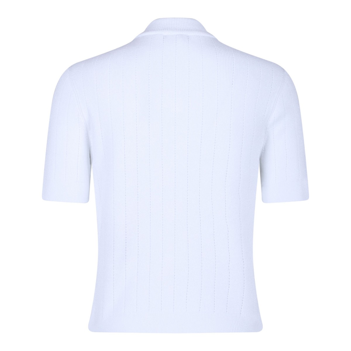 White Pointelle Knit Cardigan