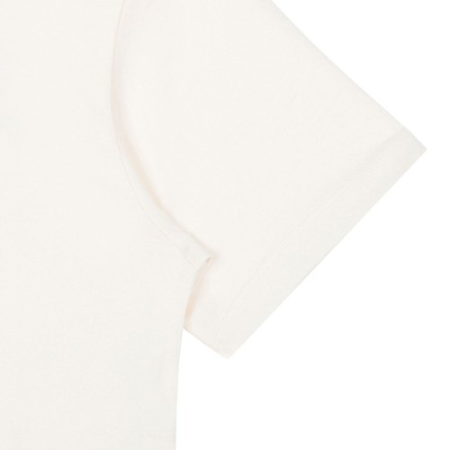 Cream White Logo Print T-Shirt