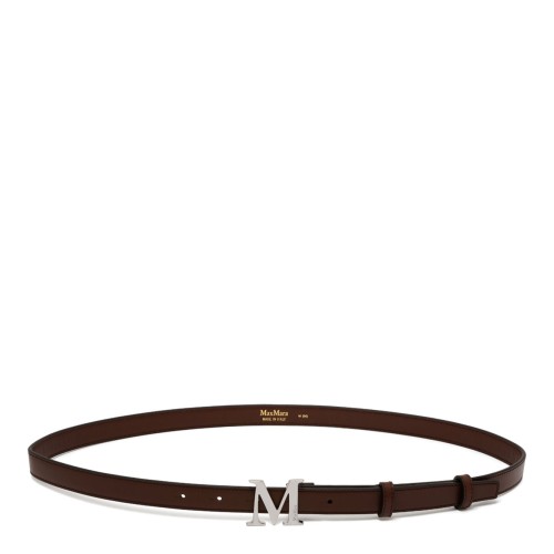 Brown Monogram Belt In Natural Leather