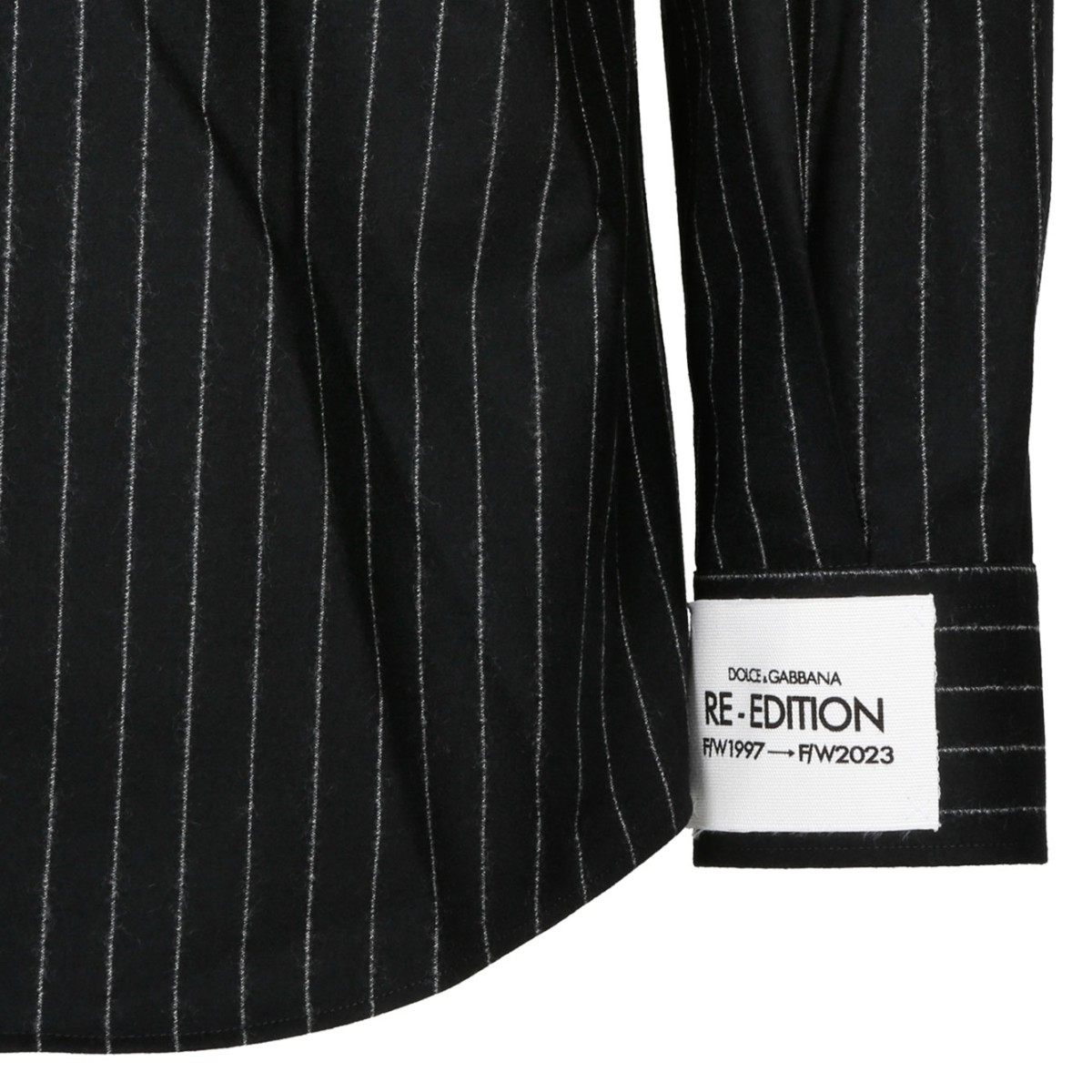 Black Virgin Wool Striped Shirt