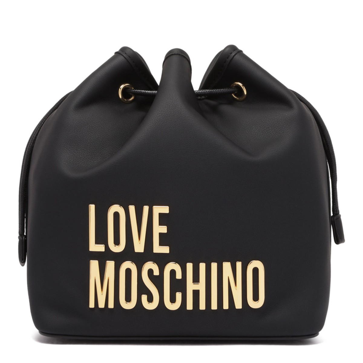 Black Logo Lettering Bucket Bag