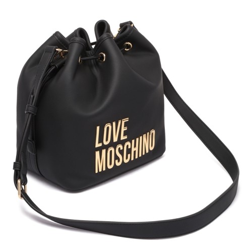 Black Logo Lettering Bucket Bag