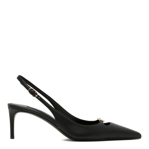 Black Lollo Leather High Heels Pumps