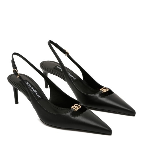 Black Lollo Leather High Heels Pumps 2