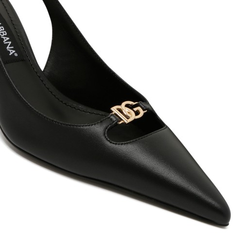 Black Lollo Leather High Heels Pumps