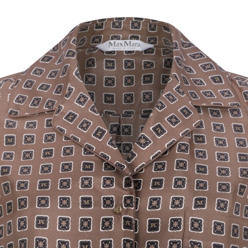 Mud Semi-Fitted Printed Silk Shirt