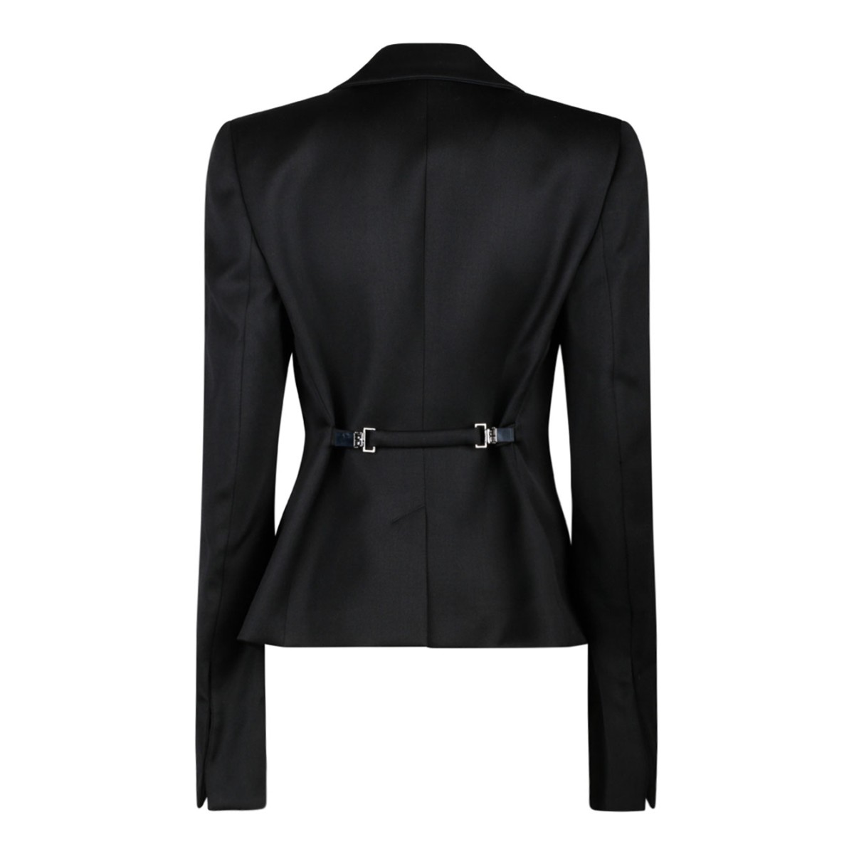 Black Virgin Wool Tailored Single Breasted Blazer