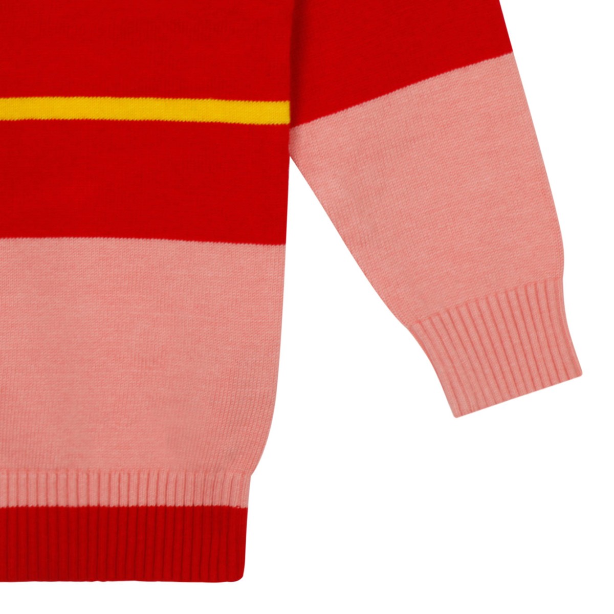 Red, Pink and Yellow Logo Embroidered Cardigan