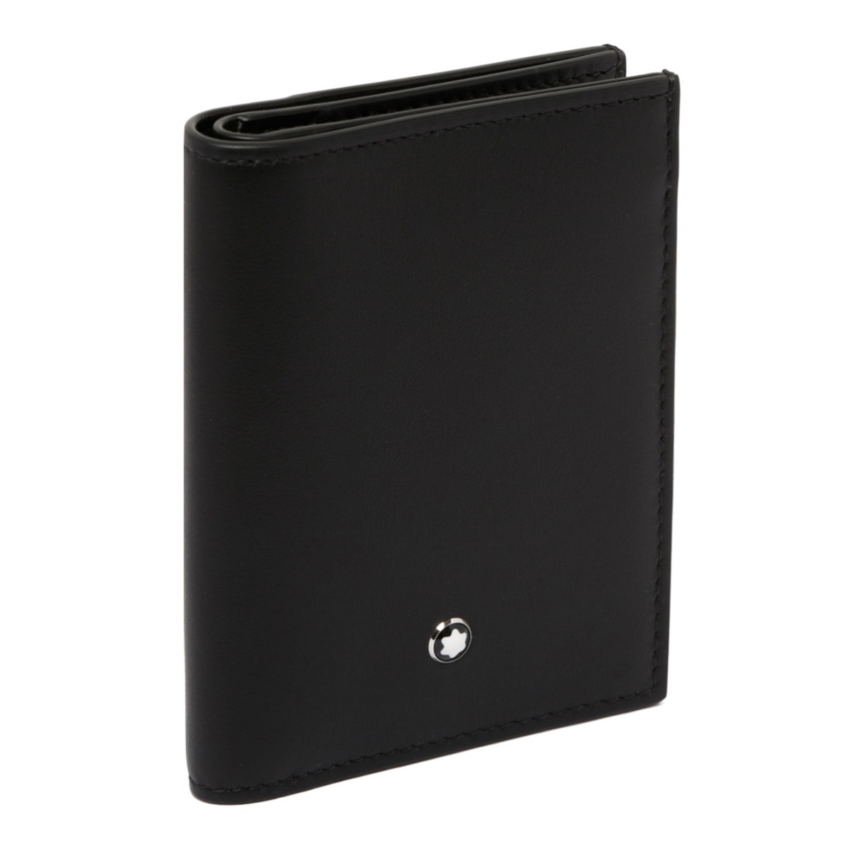 Black Mini Wallet With 4 Compartments