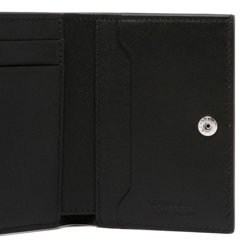 Black Mini Wallet With 4 Compartments