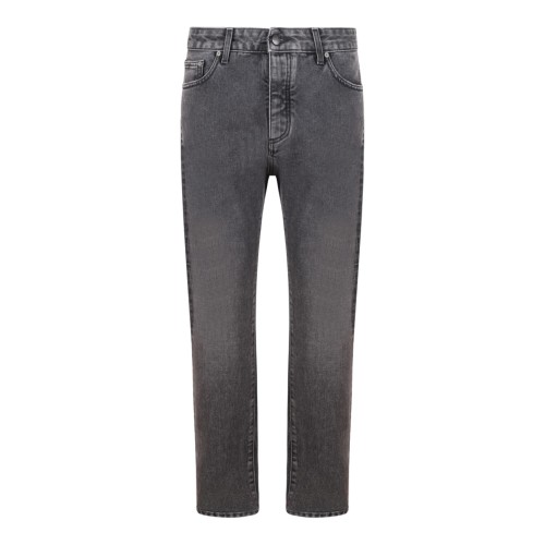 Black and White Logo Print Jeans