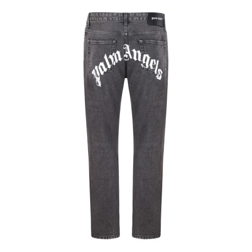 Black and White Logo Print Jeans