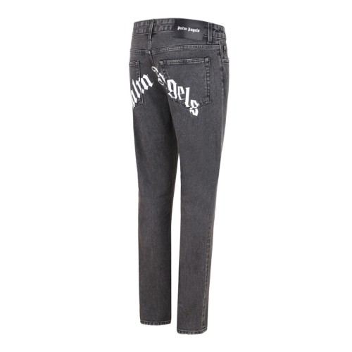 Black and White Logo Print Jeans