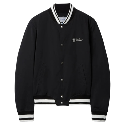 Black Script Varsity Jacket