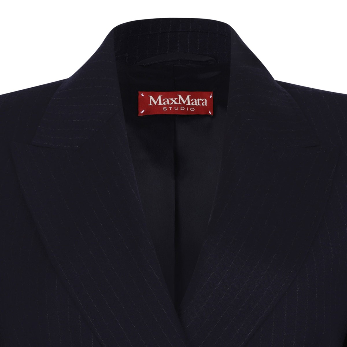 Studio Blue Double-Breasted Flannel Blazer