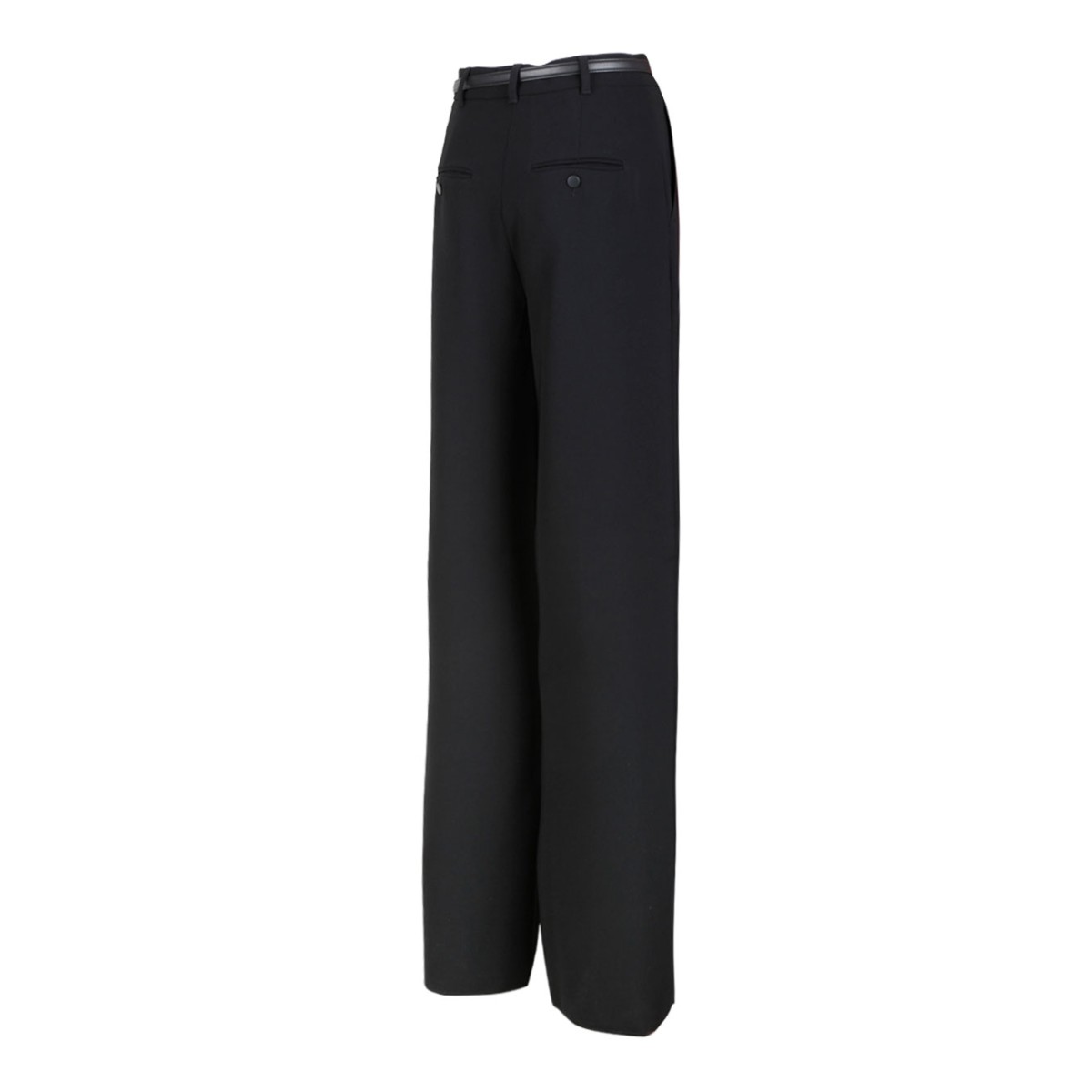 Black Wide Cady Trousers