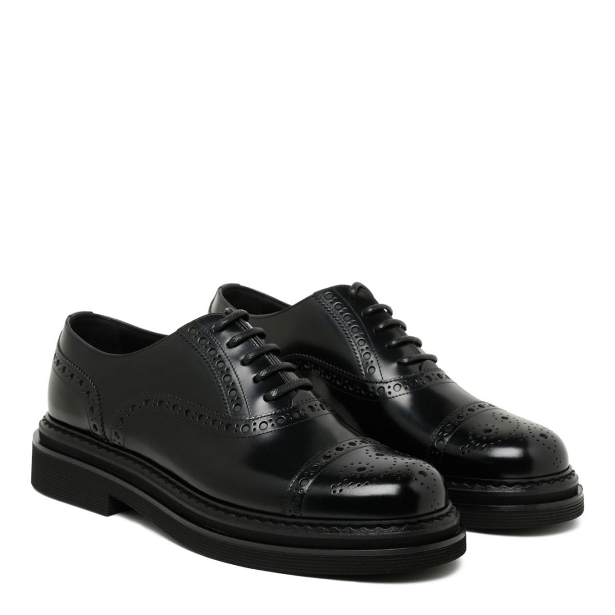 Black Francesina Derby Shoes