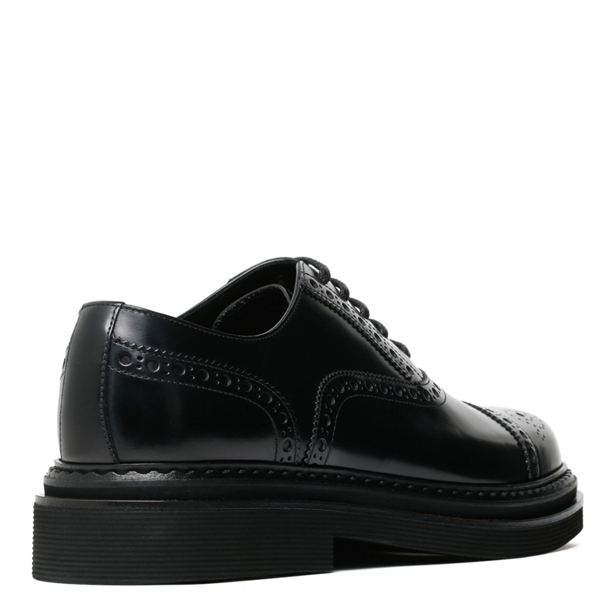 Black Francesina Derby Shoes
