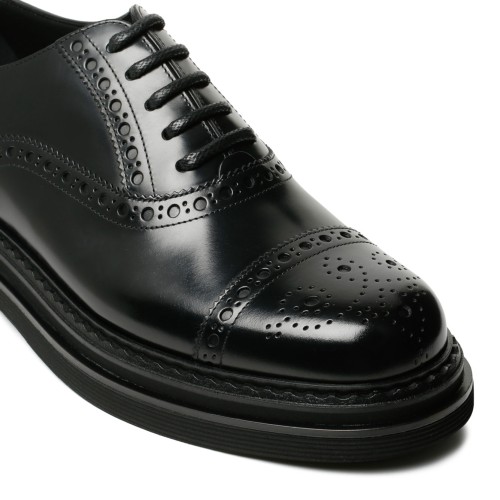 Black Francesina Derby Shoes