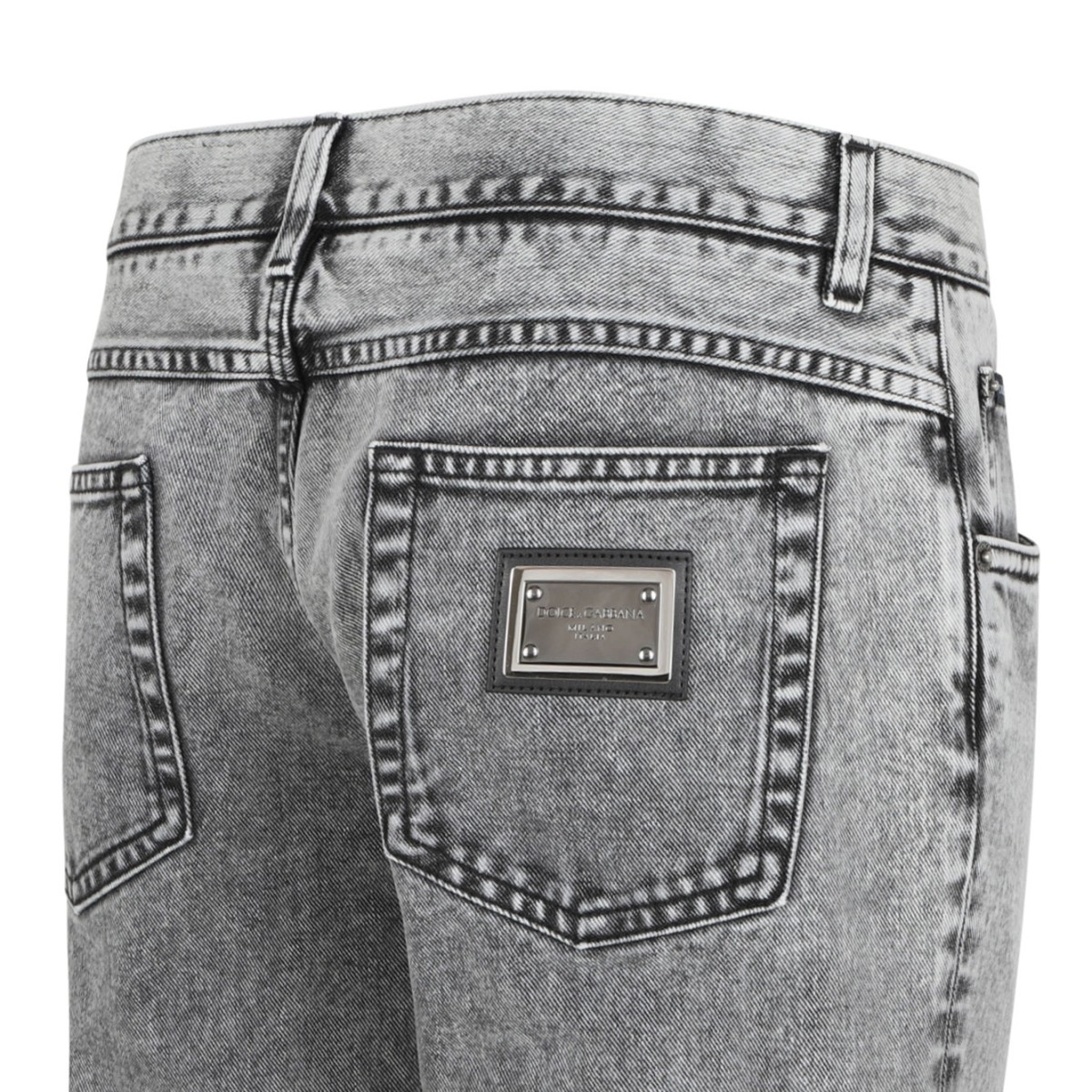 Grey Acid Wash Jeans