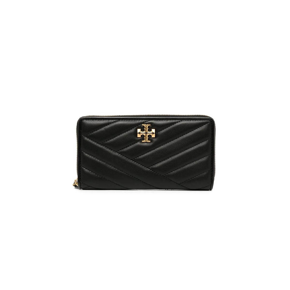 Black Kira Chevron Zip Continental Wallet
