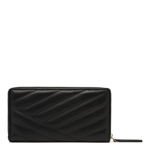 Black Kira Chevron Zip Continental Wallet 2