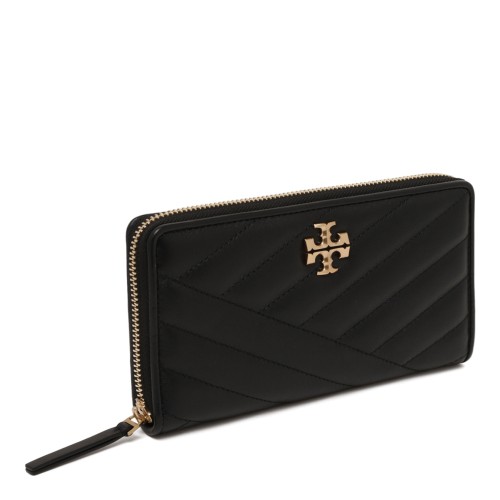 Black Kira Chevron Zip Continental Wallet