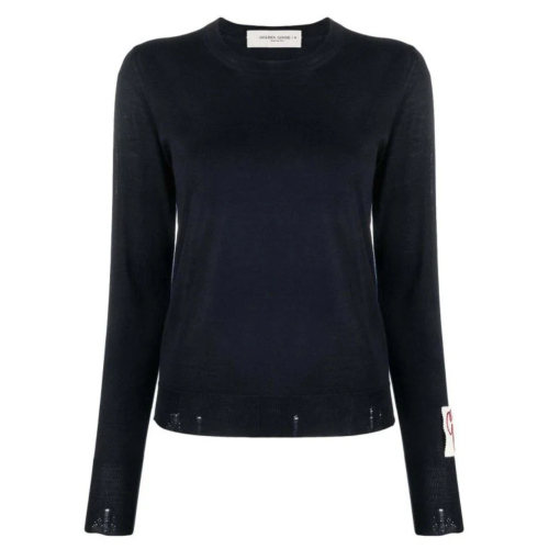 Dark Blue Knitted Pullover