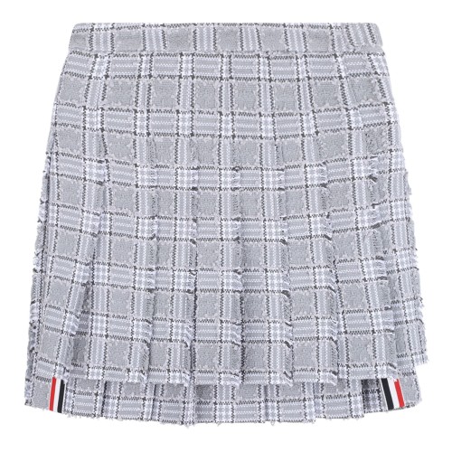 Pleated Tweed Skirt