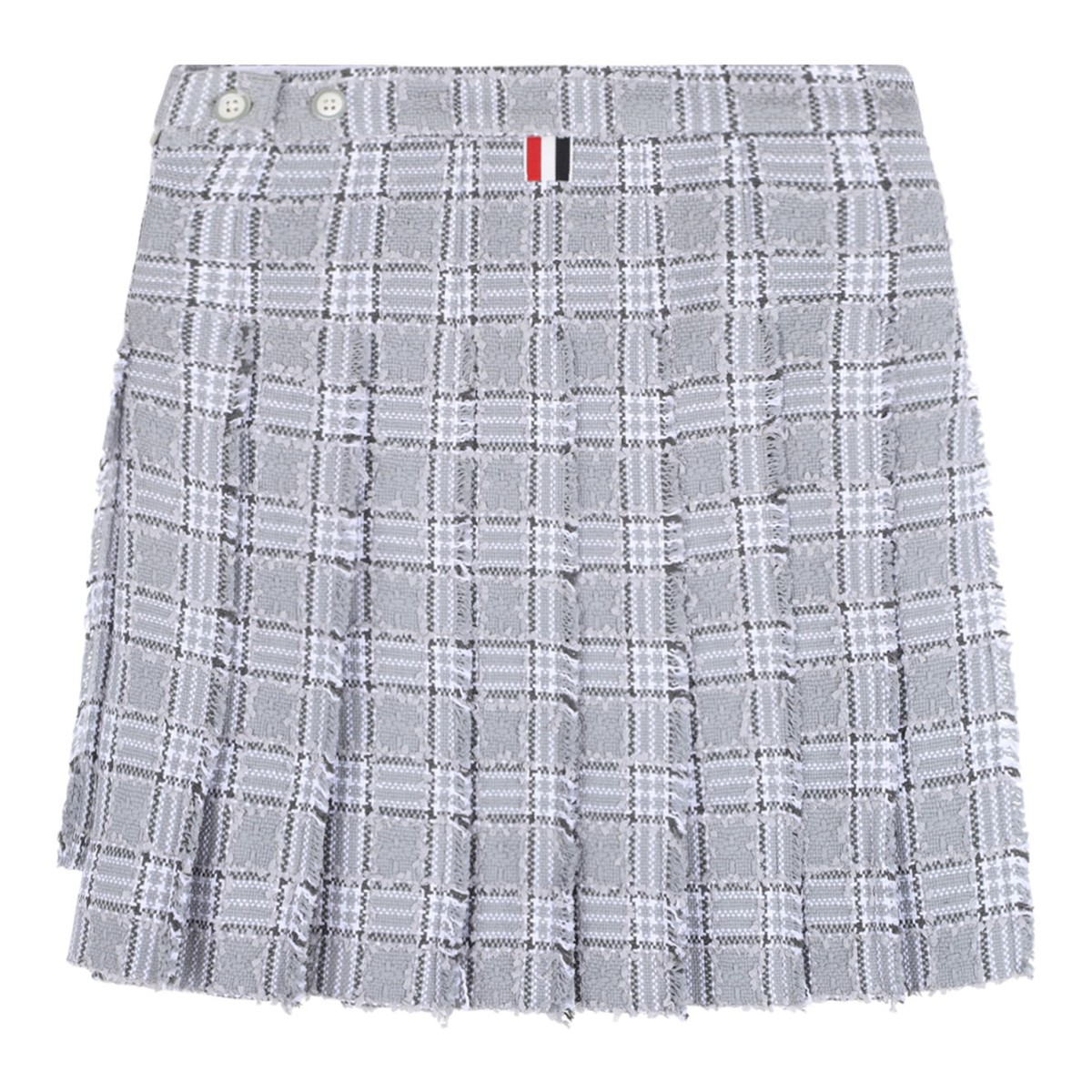 Pleated Tweed Skirt