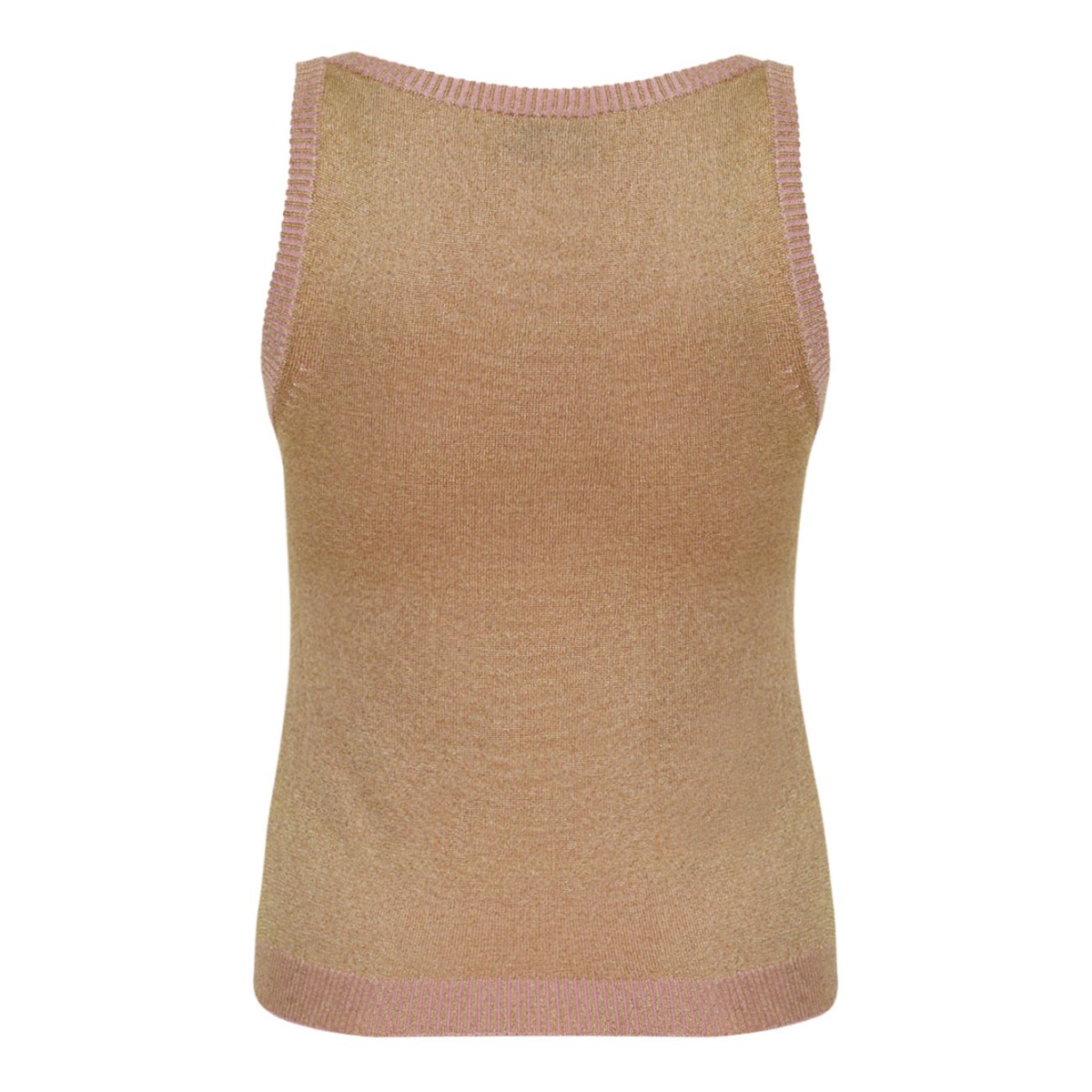 Rose Gold Lame Viscose Tank Top