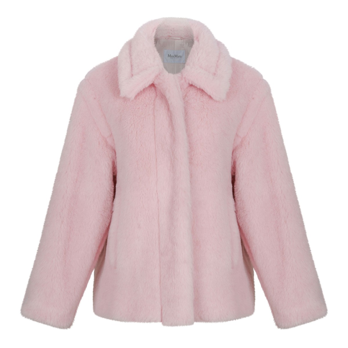 Pink Alpaca Fur and Virgin Wool Jacket