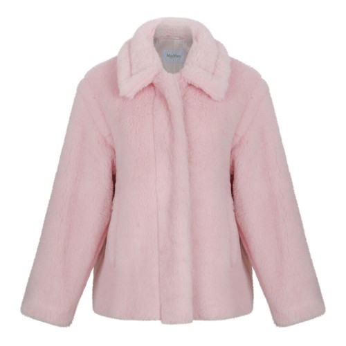 Pink Alpaca Fur and Virgin Wool Jacket