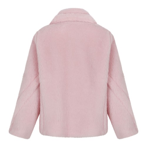 Pink Alpaca Fur and Virgin Wool Jacket 2