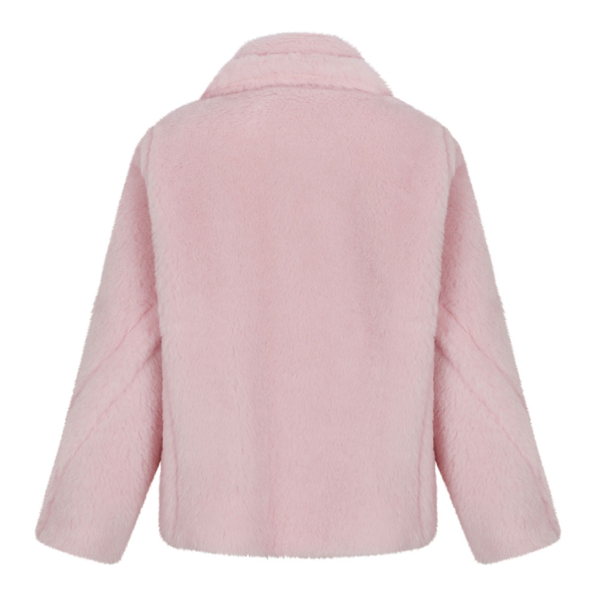 Pink Alpaca Fur and Virgin Wool Jacket