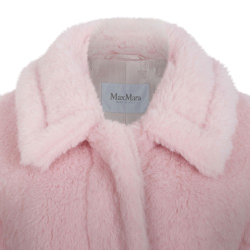Pink Alpaca Fur and Virgin Wool Jacket