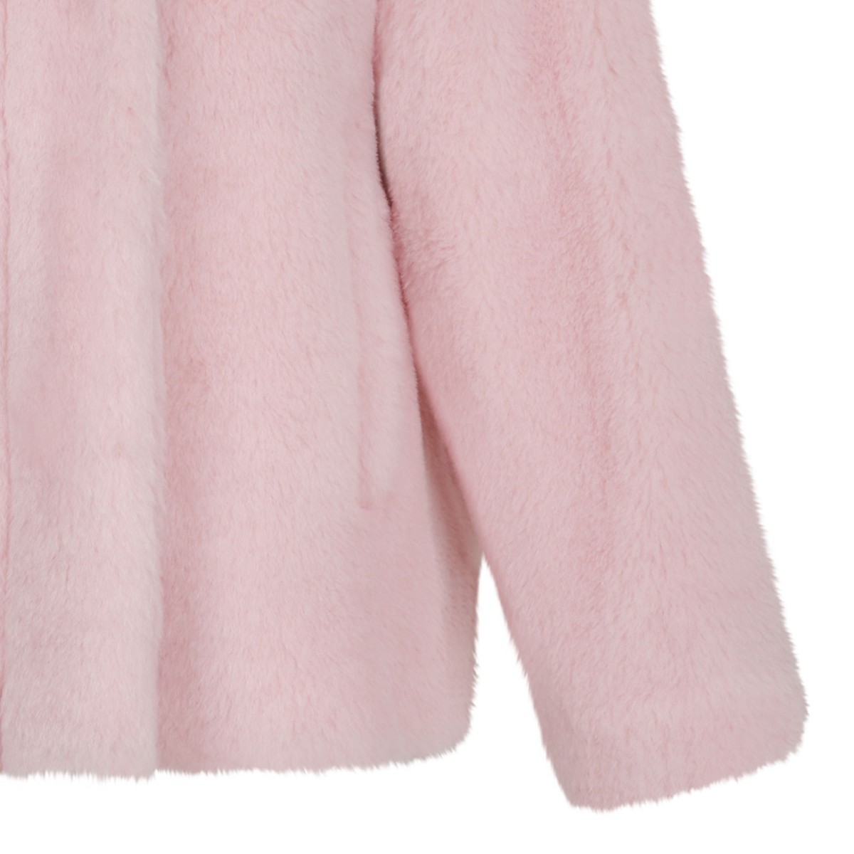 Pink Alpaca Fur and Virgin Wool Jacket