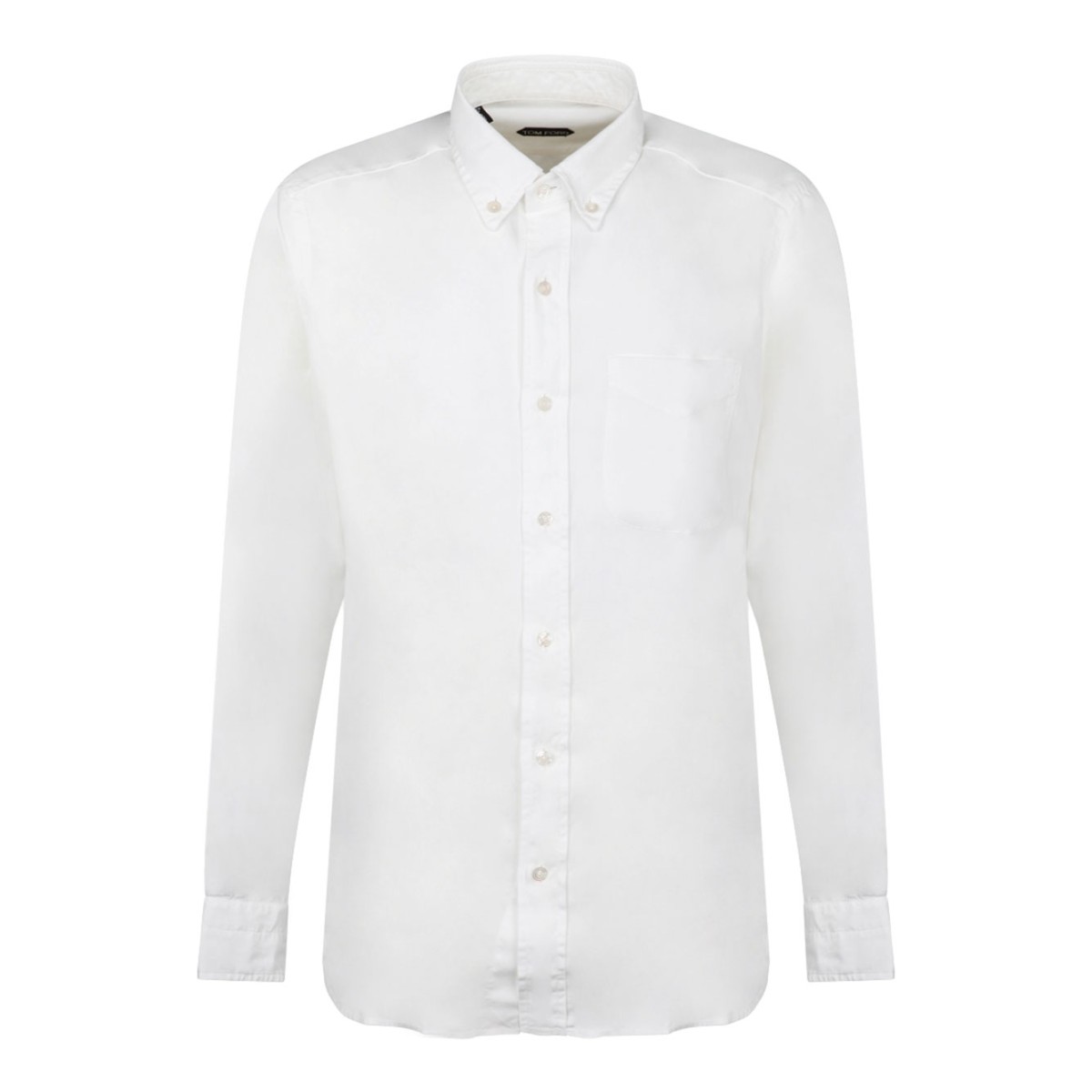 White Long Sleeves Lyocell Shirt