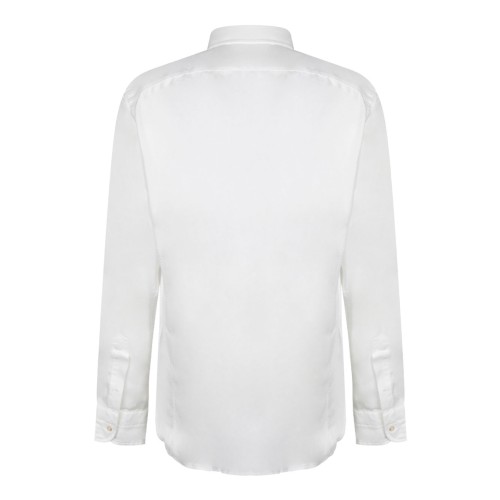 White Long Sleeves Lyocell Shirt 2