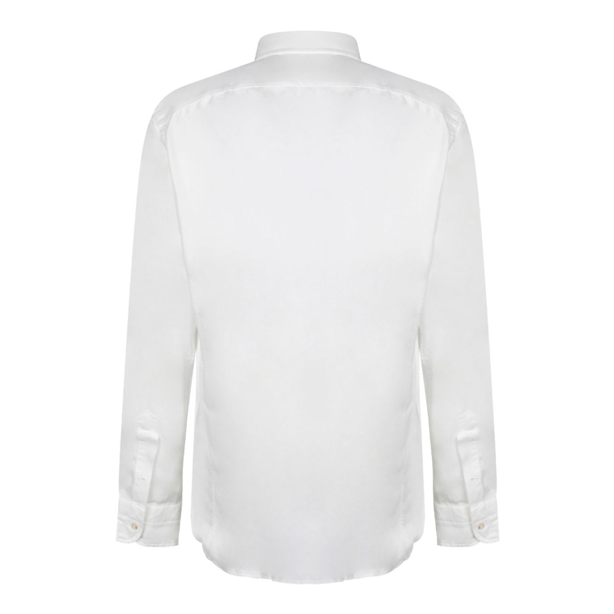 White Long Sleeves Lyocell Shirt