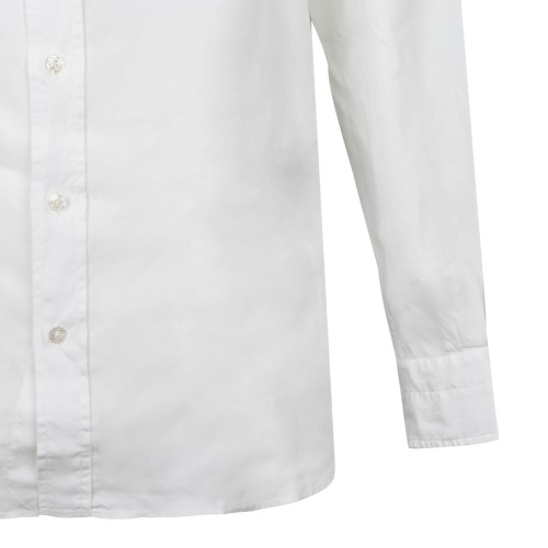 White Long Sleeves Lyocell Shirt