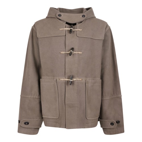 Light Brown Cropped Duffel Jacket