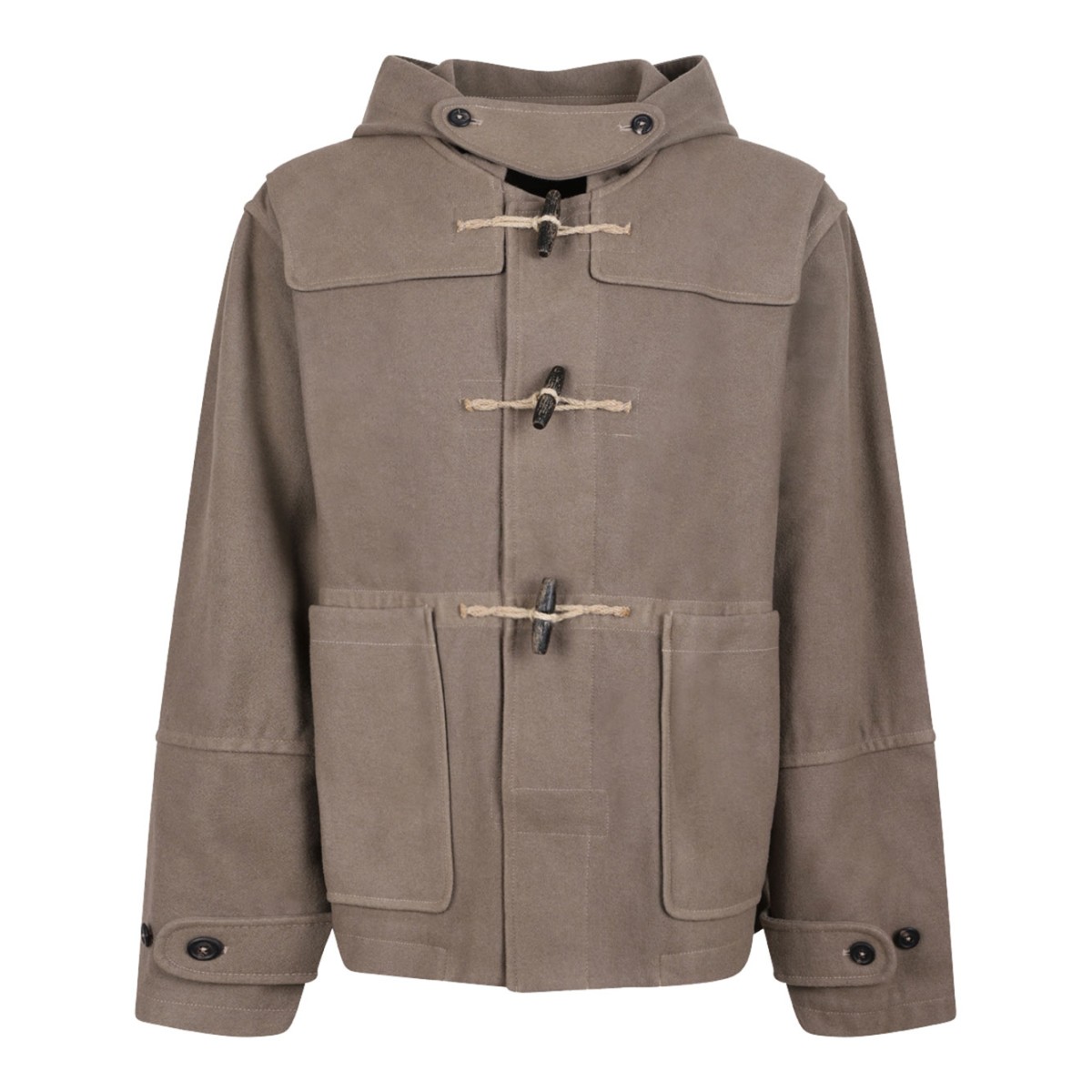 Light Brown Cropped Duffel Jacket