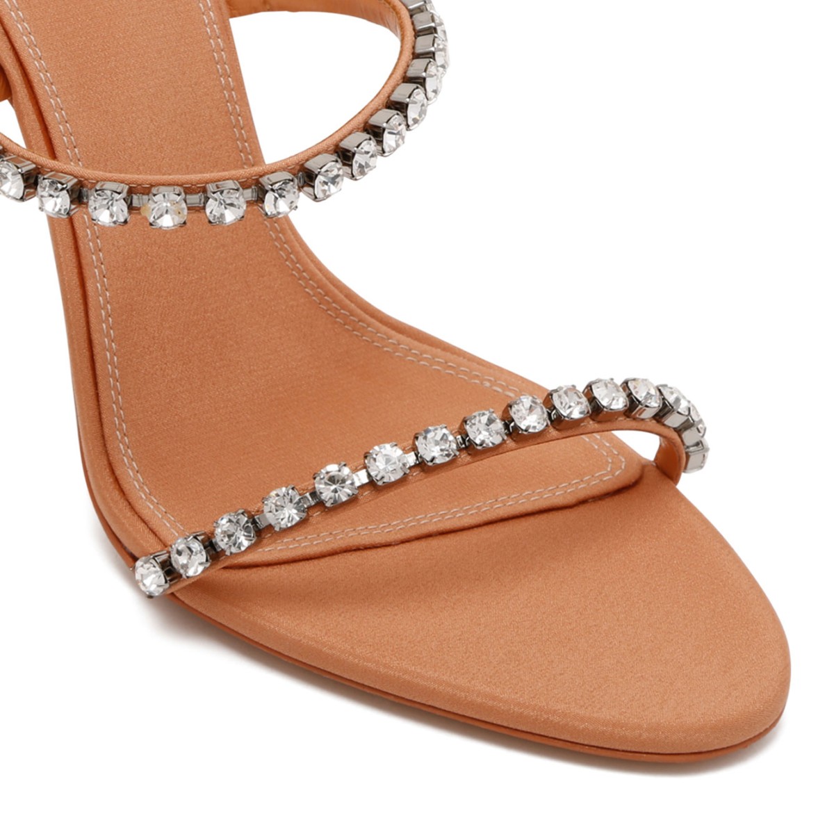 Amber Slingback Sandals With Embroidered Bezels