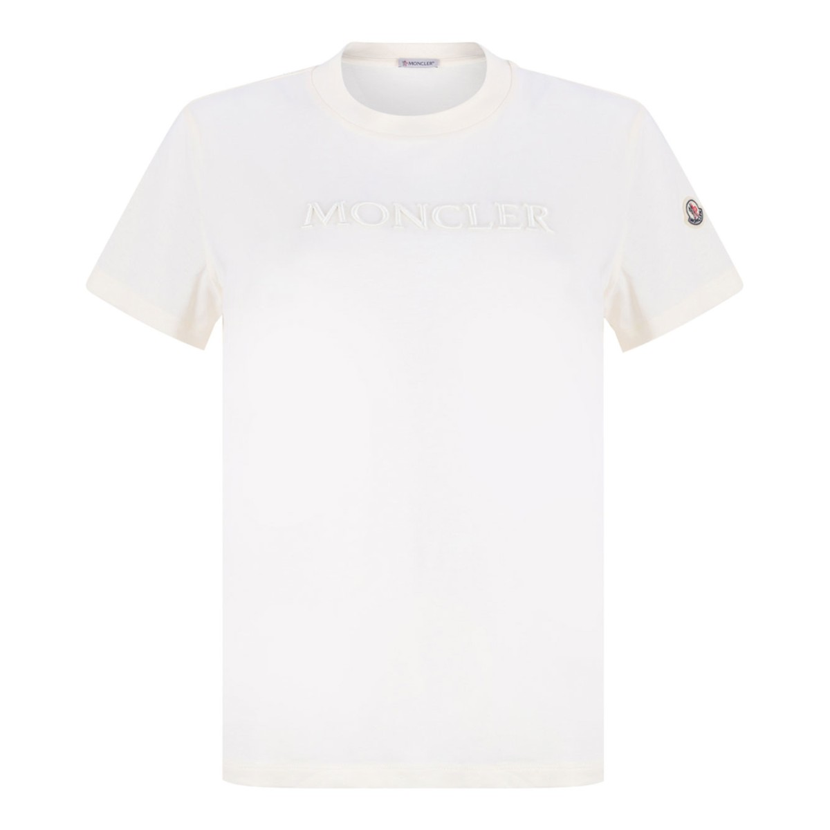 White Logo Print T-Shirt