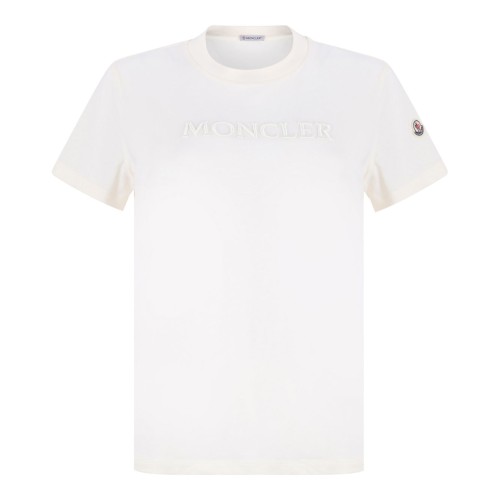 White Logo Print T-Shirt
