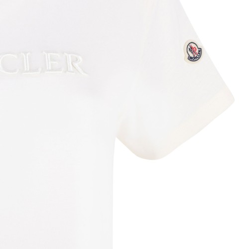 White Logo Print T-Shirt