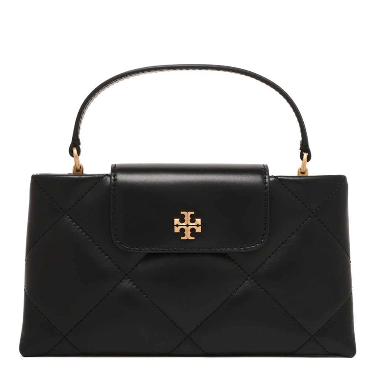 Black Kira Bag With Diamond Quilting