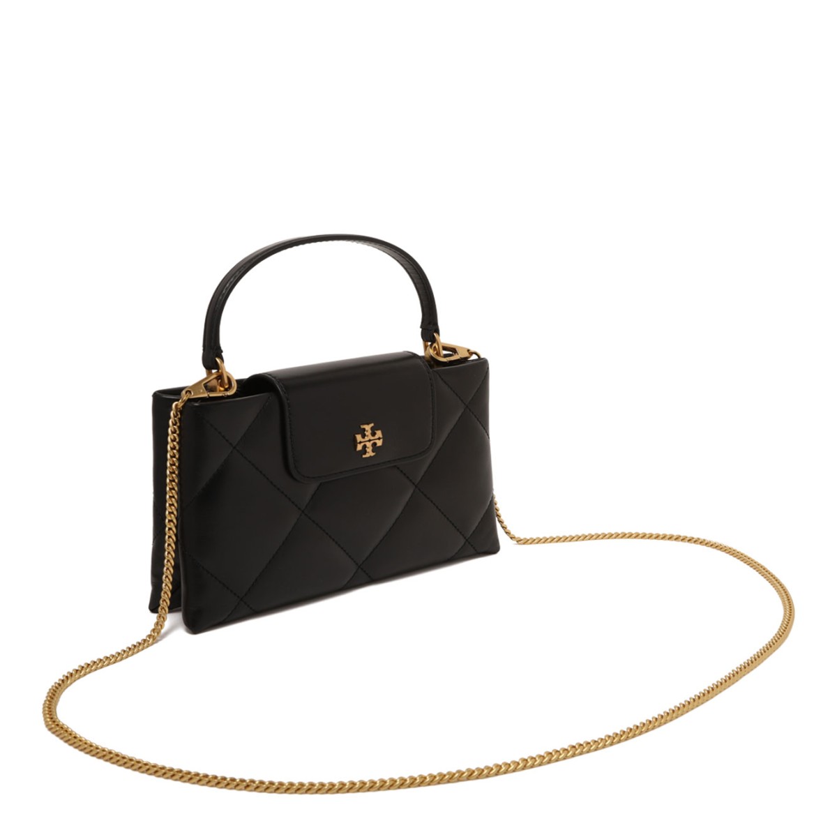 Black Kira Bag With Diamond Quilting